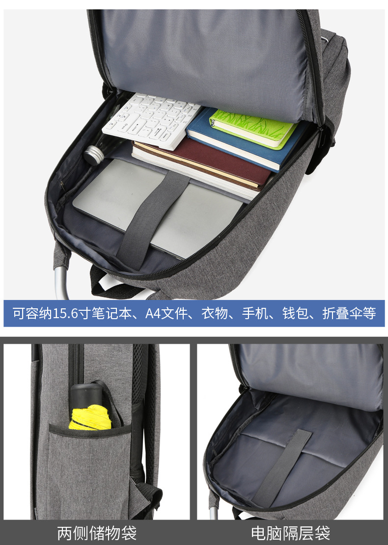 กระเป๋าเป้สะพายหลังผ้า Oxford ความจุขนาดใหญ่มีสไตล์