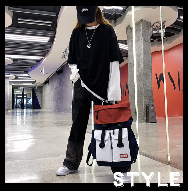 時尚潮流學院風雙肩包