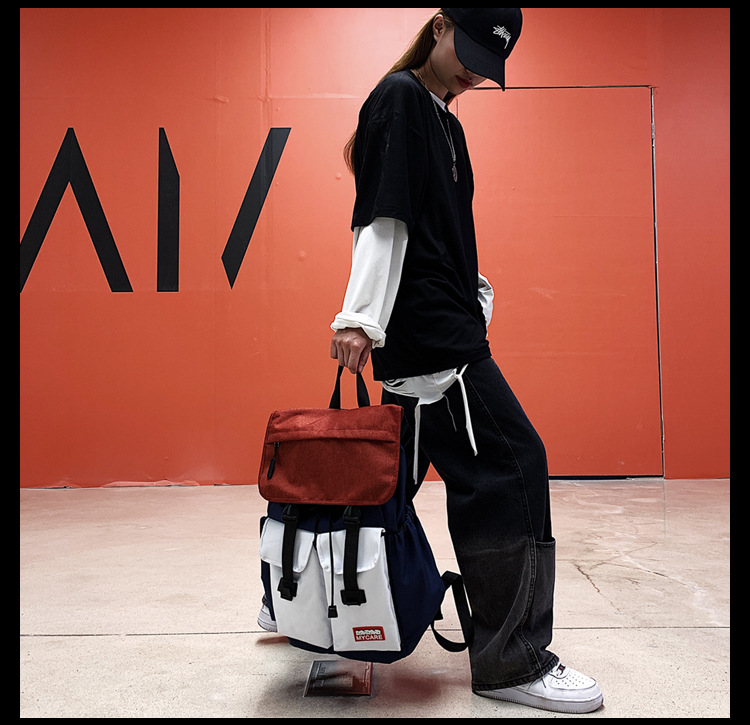 時尚潮流學院風雙肩包