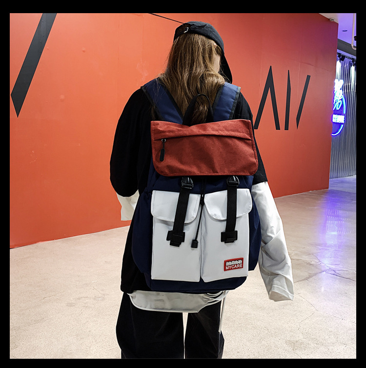 時尚潮流學院風雙肩包