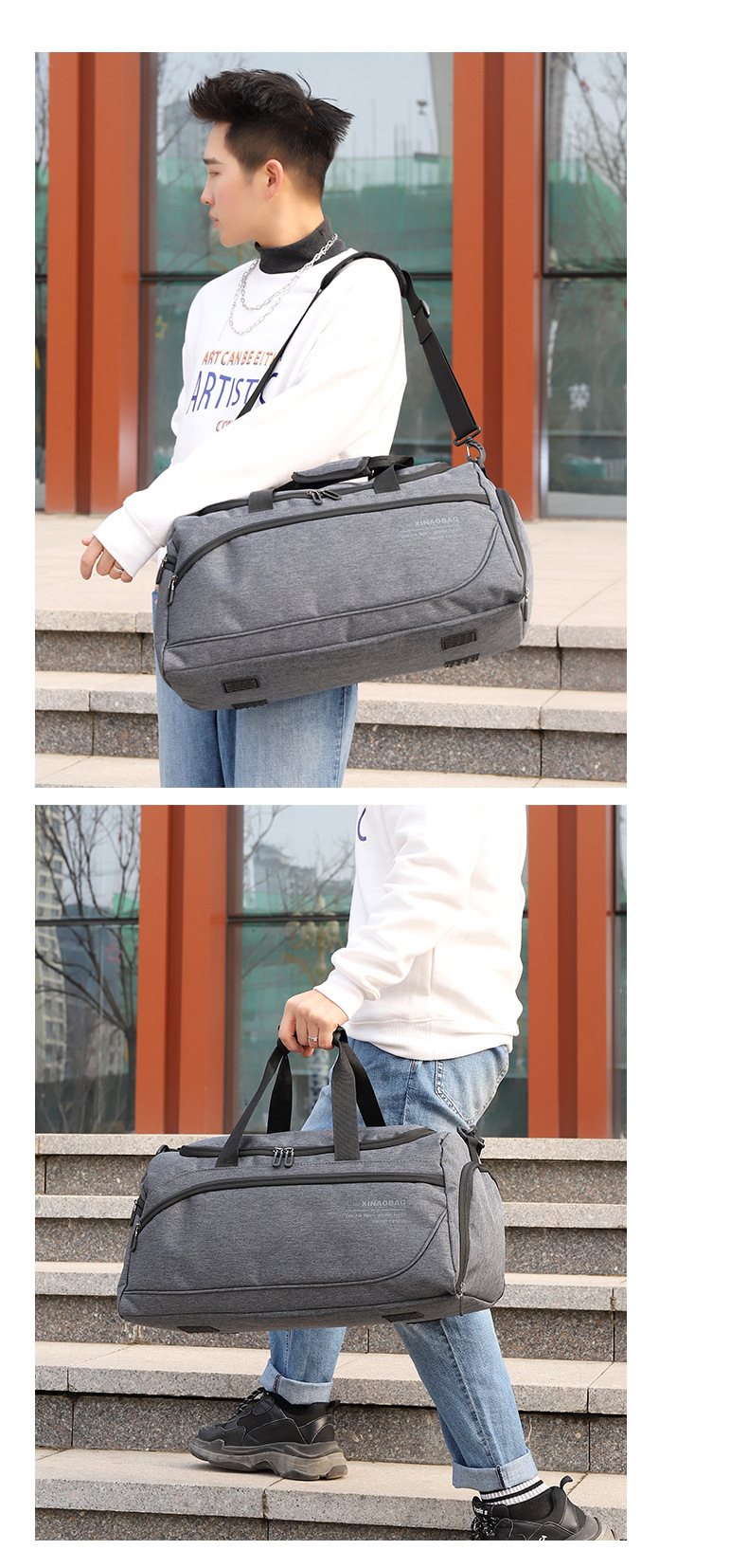 ชื่อใหม่: กระเป๋าเดินทางกีฬามัลติฟังก์ชั่นที่ทันสมัยและอินเทรนด์