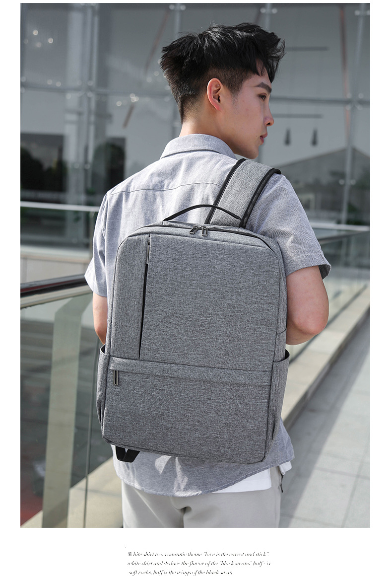 大容量多層口袋2019休閒雙肩包