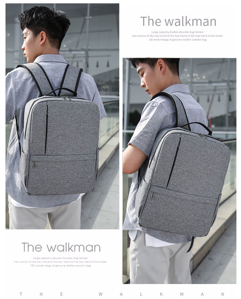 大容量多層口袋2019休閒雙肩包