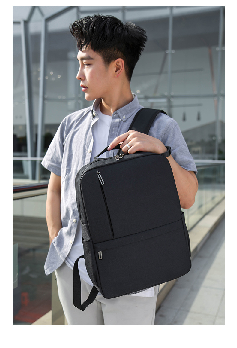 大容量多層口袋2019休閒雙肩包