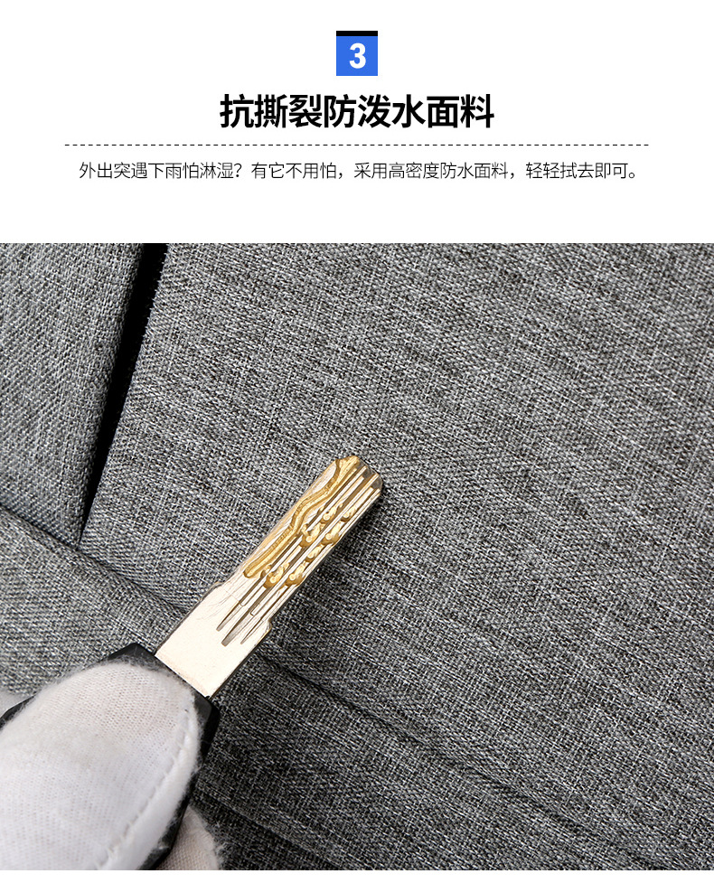 大容量多層口袋2019休閒雙肩包