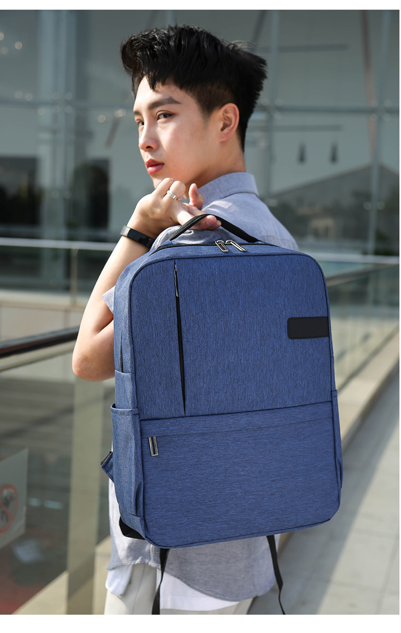 大容量多層口袋2019休閒雙肩包