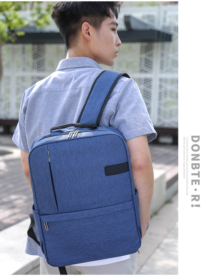 大容量多層口袋2019休閒雙肩包