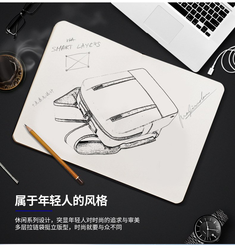 Computer fashion traveler backpack